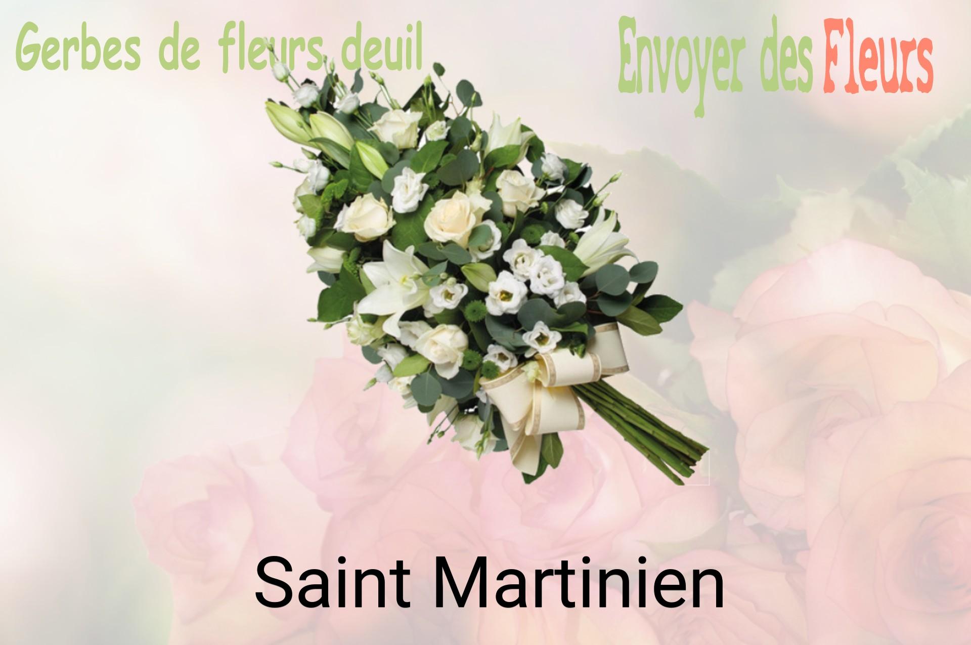 Gerbe de fleurs de deuil livrée à Saint-Martinien